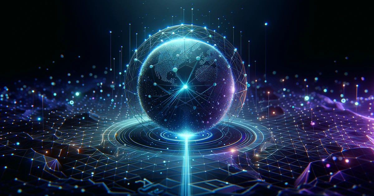 Portada con elementos gráficos de Microsoft Fabric y OneLake