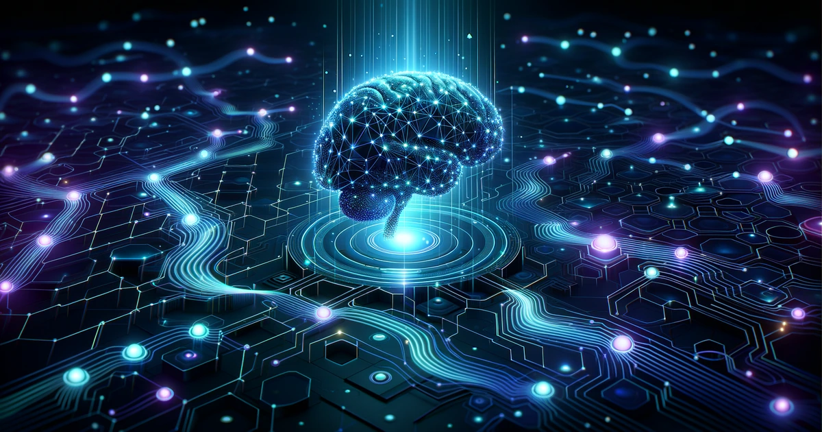 Ilustración conceptual de un agente inteligente en un entorno digital